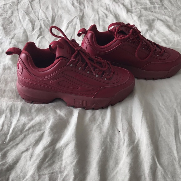 Fila Red/Burgundy Sneakers 9 - Picture 3 of 6